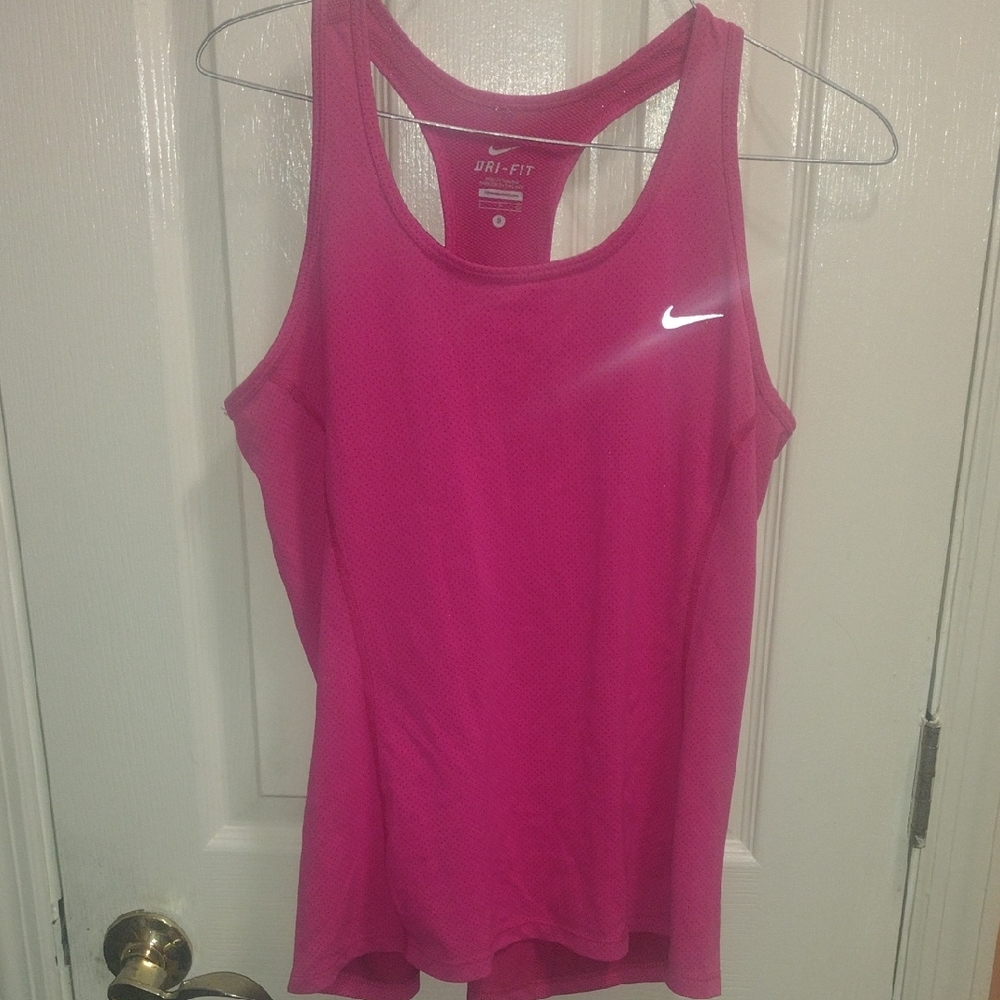 Nike Women's Hot Pink Dri-FIT Athletic Tank